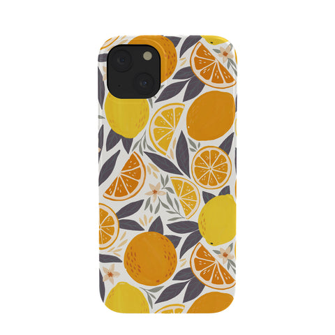 Avenie Citrus Fruits Yellow and Grey Phone Case