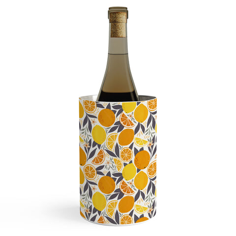 Avenie Citrus Fruits Yellow and Grey Wine Chiller