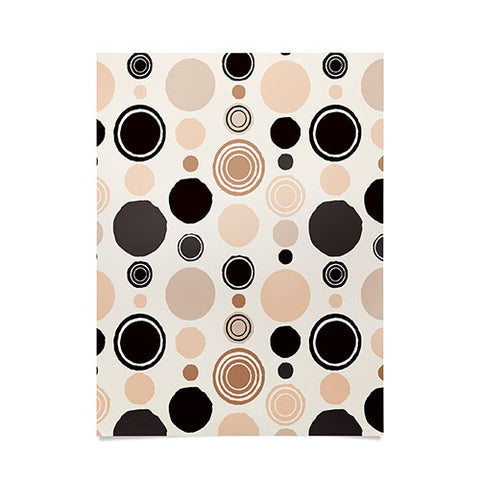 Avenie Concentric Circle Earth Tones Poster