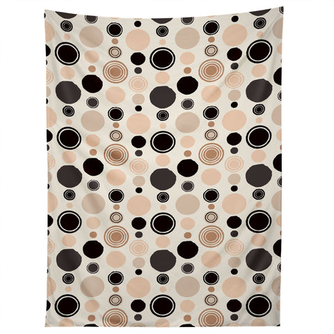Avenie Concentric Circle Earth Tones Tapestry