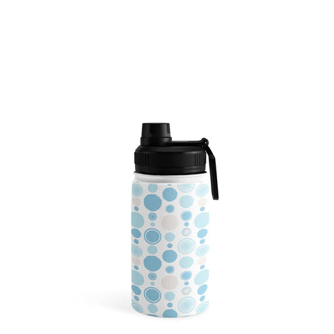 Avenie Concentric Circle Pattern Blue Water Bottle