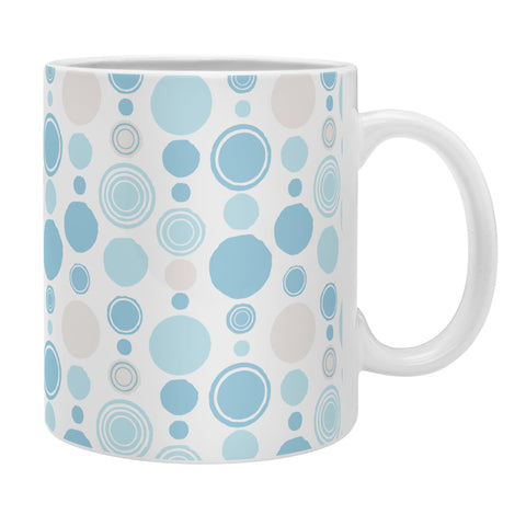 Avenie Concentric Circle Pattern Blue Coffee Mug