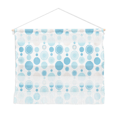 Avenie Concentric Circle Pattern Blue Wall Hanging Landscape