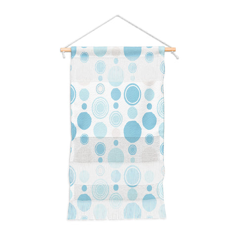 Avenie Concentric Circle Pattern Blue Wall Hanging Portrait