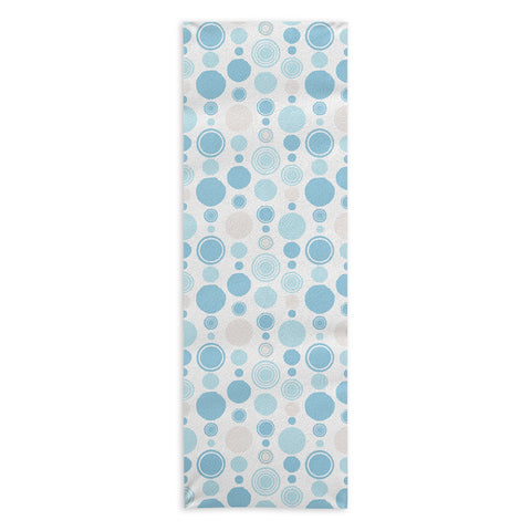 Avenie Concentric Circle Pattern Blue Yoga Towel