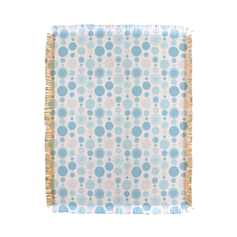 Avenie Concentric Circle Pattern Blue Throw Blanket