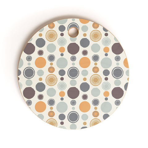 Avenie Concentric Circle Vintage Vibe Cutting Board Round