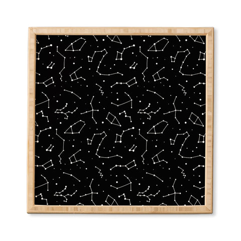 Avenie Constellations Black and White Framed Wall Art