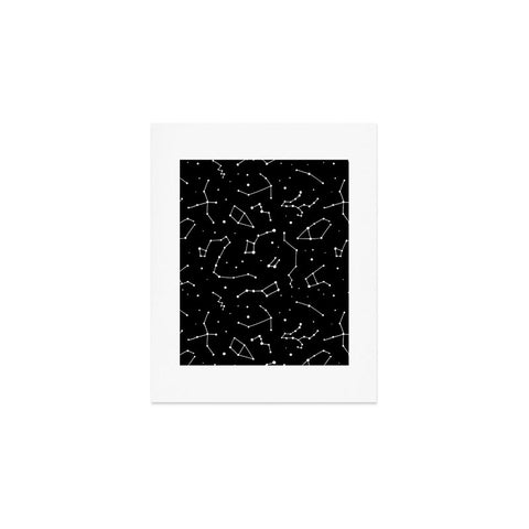 Avenie Constellations Black and White Art Print