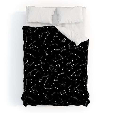 Avenie Constellations Black and White Comforter