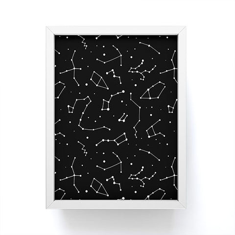 Avenie Constellations Black and White Framed Mini Art Print