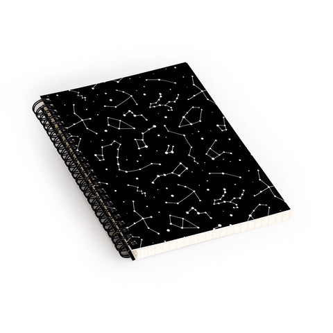 Avenie Constellations Black and White Spiral Notebook