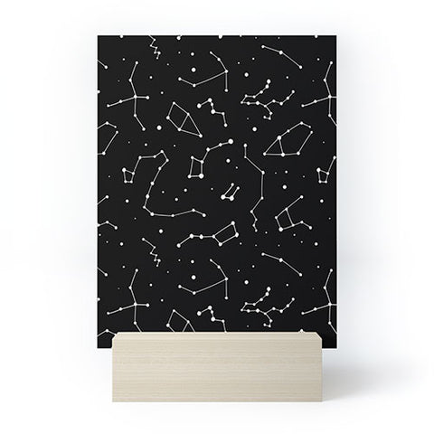 Avenie Constellations Black and White Mini Art Print