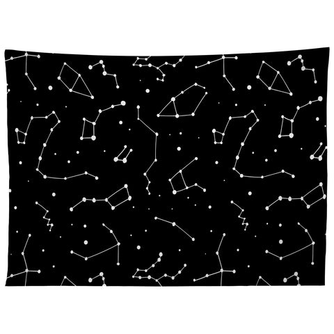 Avenie Constellations Black and White Tapestry