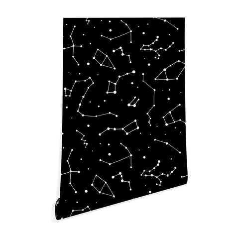Avenie Constellations Black and White Wallpaper