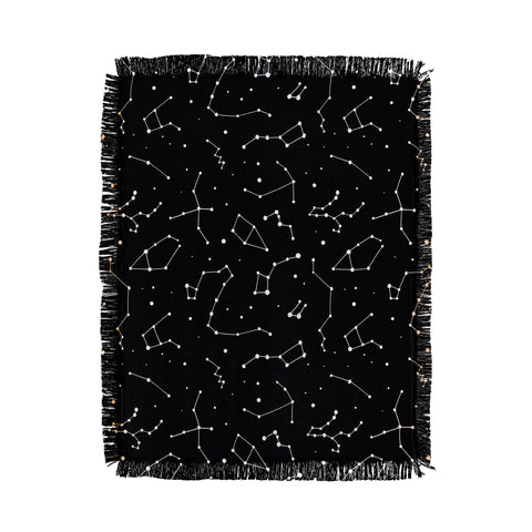 Avenie Constellations Black and White Throw Blanket