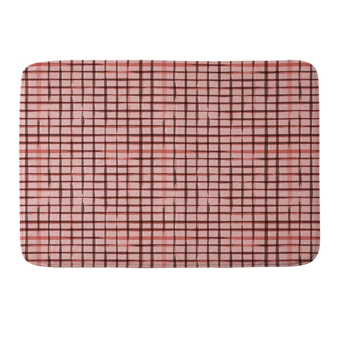 Avenie Cottage Garden Gingham XI Memory Foam Bath Mat
