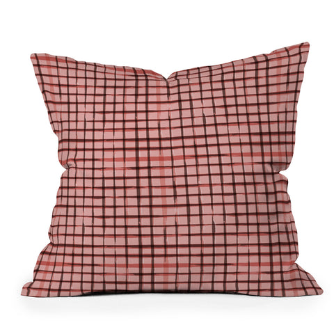 Avenie Cottage Garden Gingham XI Throw Pillow