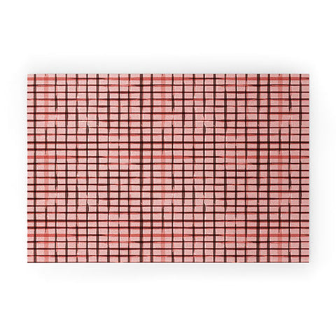 Avenie Cottage Garden Gingham XI Welcome Mat