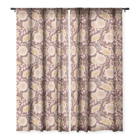 Avenie Cottage Garden I Sheer Window Curtain