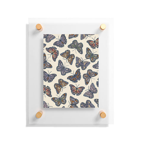 Avenie Countryside Butterflies Blue Floating Acrylic Print