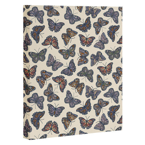 Avenie Countryside Butterflies Blue Art Canvas