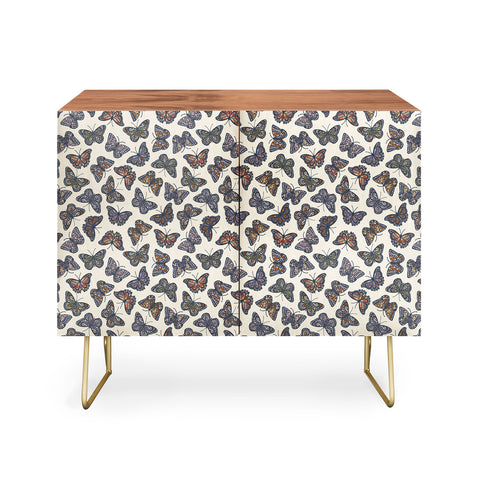 Avenie Countryside Butterflies Blue Credenza