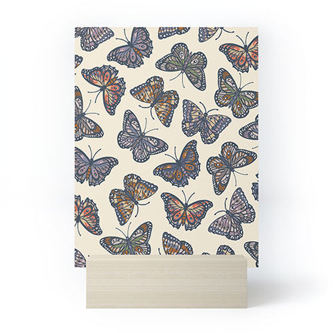 Avenie Countryside Butterflies Blue Mini Art Print