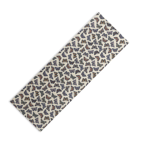 Avenie Countryside Butterflies Blue Yoga Mat