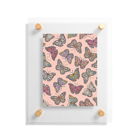 Avenie Countryside Butterflies Pink Floating Acrylic Print
