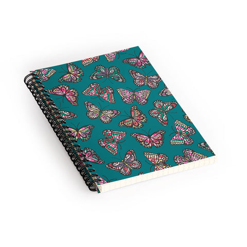 Avenie Countryside Butterflies Teal Spiral Notebook