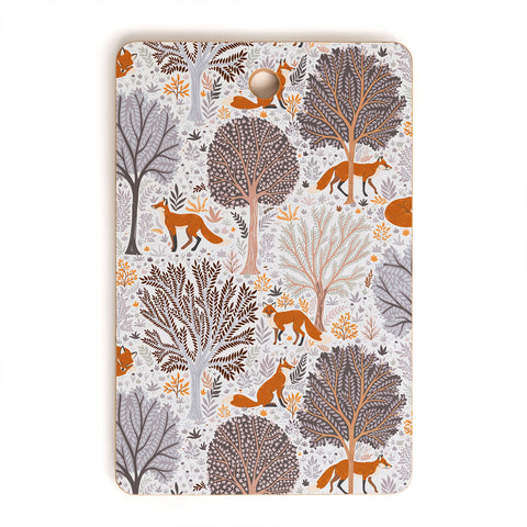 Avenie Countryside Forest Fox Winter Cutting Board Rectangle