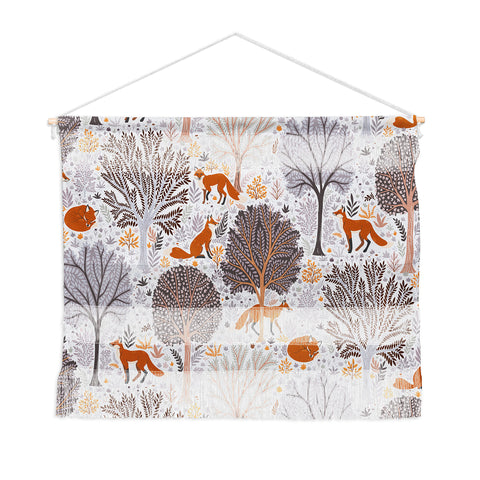 Avenie Countryside Forest Fox Winter Wall Hanging Landscape