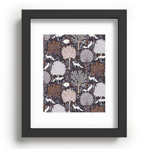 Avenie Countryside Forest Snow Fox Recessed Framing Rectangle