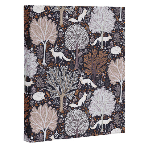 Avenie Countryside Forest Snow Fox Art Canvas