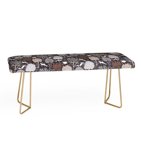 Avenie Countryside Forest Snow Fox Bench