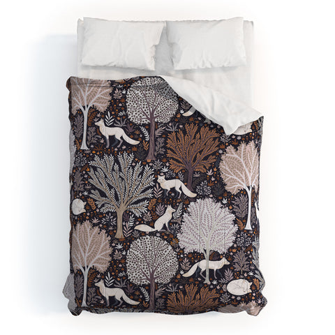 Avenie Countryside Forest Snow Fox Comforter