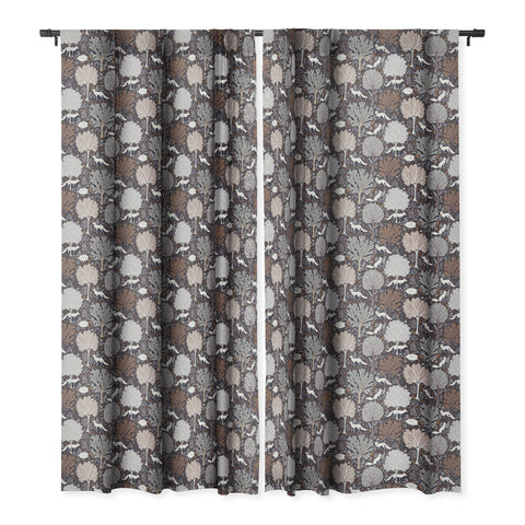 Avenie Countryside Forest Snow Fox Blackout Window Curtain