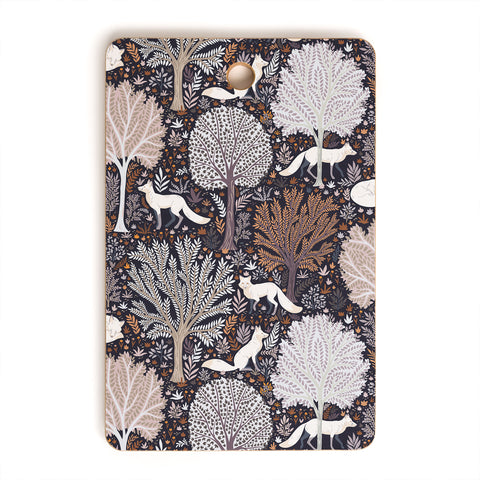 Avenie Countryside Forest Snow Fox Cutting Board Rectangle