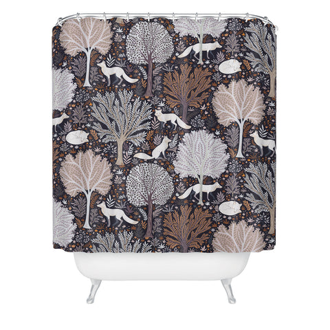 Avenie Countryside Forest Snow Fox Shower Curtain