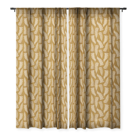 Avenie Countryside Garden Ferns Sheer Window Curtain