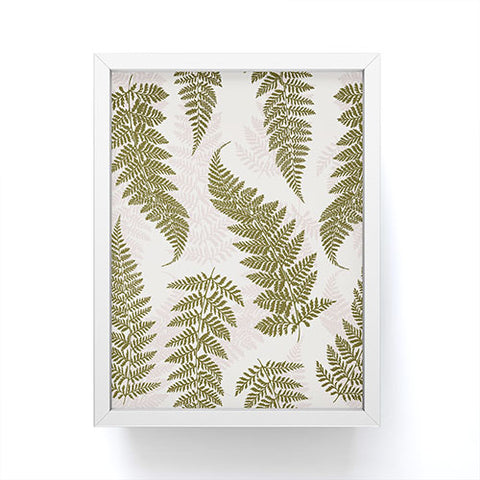 Avenie Countryside Garden Ferns Neutral Framed Mini Art Print