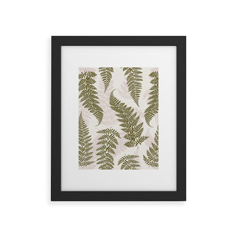 Avenie Countryside Garden Ferns Neutral Framed Art Print