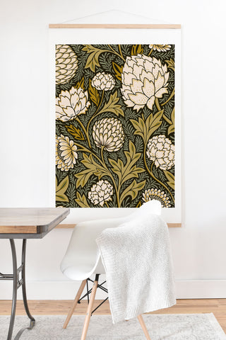 Avenie Countryside Garden Floral Art Print And Hanger