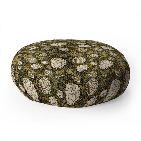 Avenie Countryside Garden Floral Floor Pillow Round