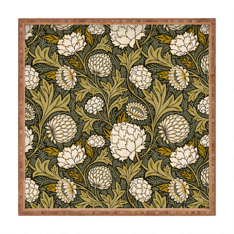 Avenie Countryside Garden Floral II Square Tray