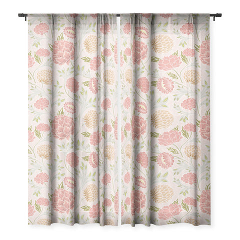 Avenie Countryside Garden Floral IV Sheer Non Repeat