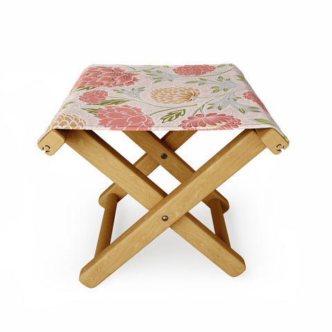 Avenie Countryside Garden Floral IV Folding Stool