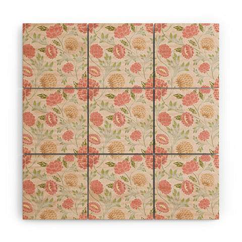 Avenie Countryside Garden Floral IV Wood Wall Mural