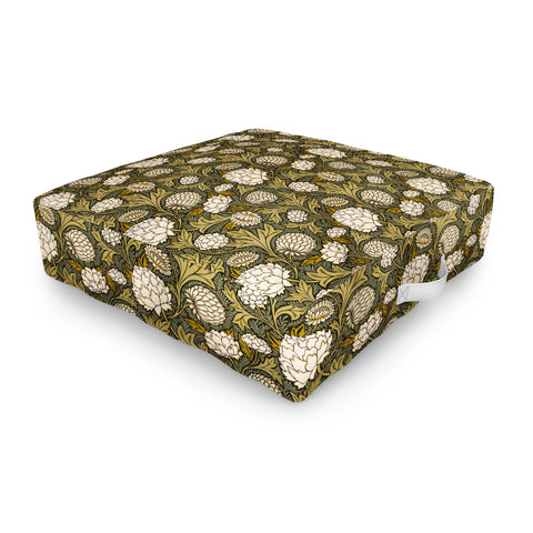 Avenie Countryside Garden Floral Outdoor Floor Cushion
